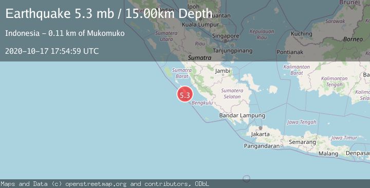 Map of KEP. MENTAWAI REGION, INDONESIA
