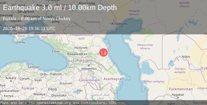 Map of CAUCASUS REGION, RUSSIA