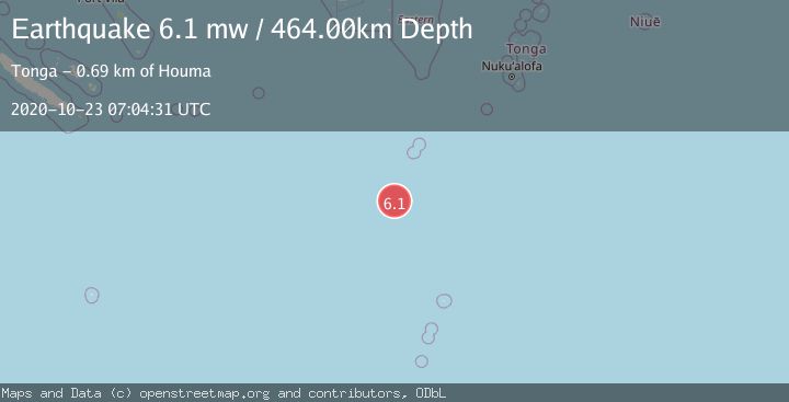 Map of SOUTH OF FIJI ISLANDS