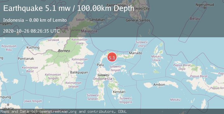 Map of MINAHASA, SULAWESI, INDONESIA