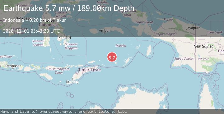 Map of KEPULAUAN BABAR, INDONESIA