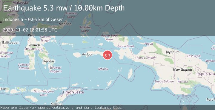 Map of CERAM SEA, INDONESIA