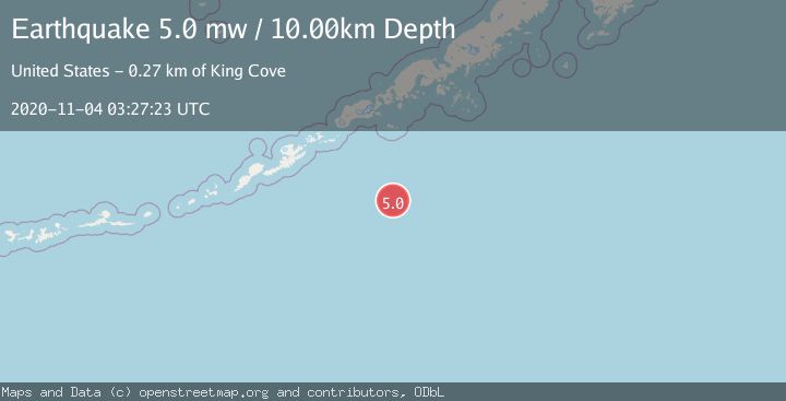 Map of SOUTH OF ALASKA