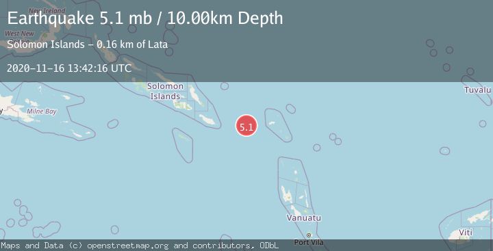 Map of SANTA CRUZ ISLANDS REGION