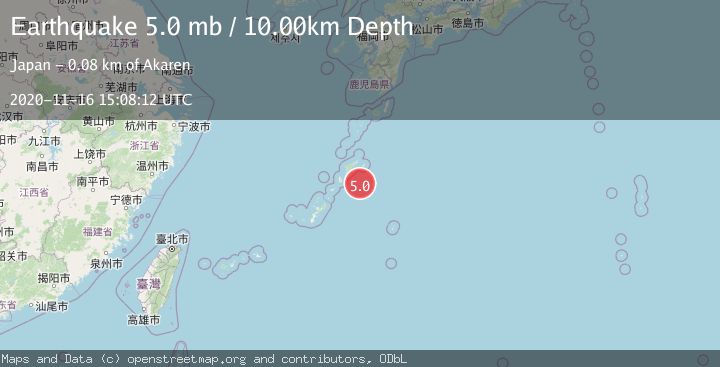 Map of RYUKYU ISLANDS, JAPAN