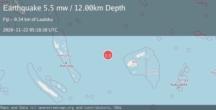 Map of FIJI REGION