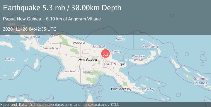 Map of NEAR N COAST OF NEW GUINEA, PNG.