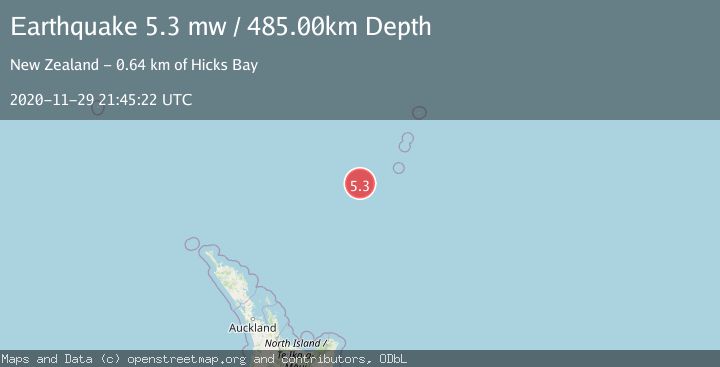 Map of KERMADEC ISLANDS REGION