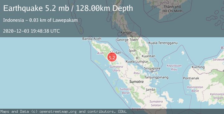Map of NORTHERN SUMATRA, INDONESIA