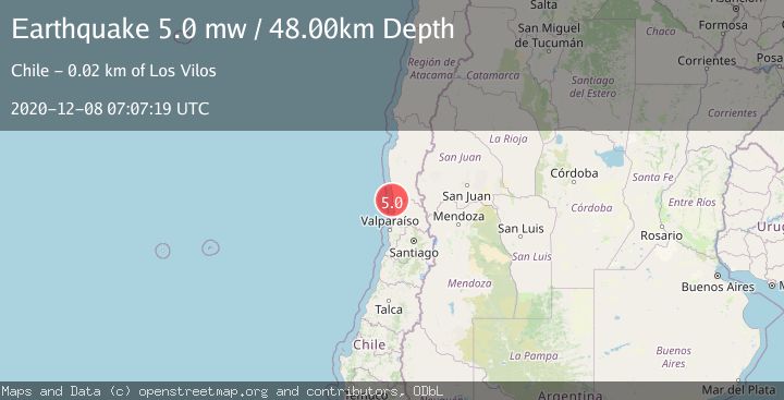 Map of OFFSHORE COQUIMBO, CHILE