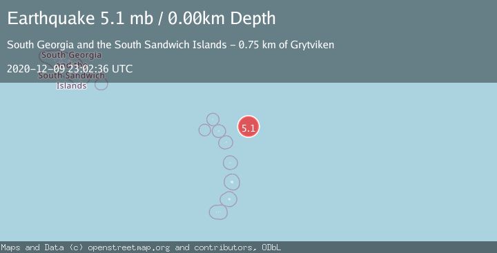 Map of SOUTH SANDWICH ISLANDS REGION