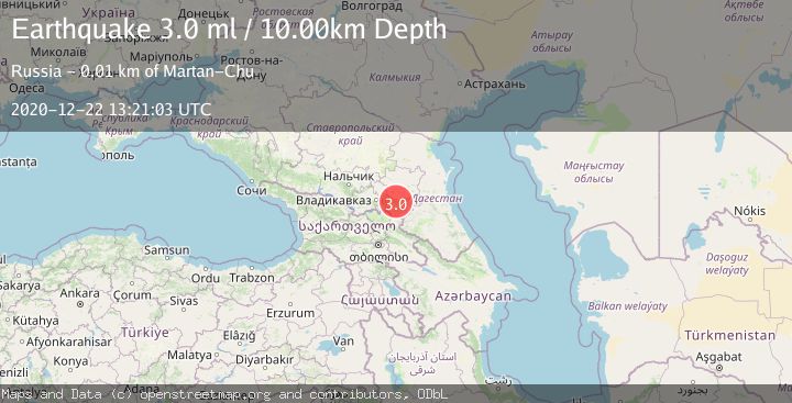 Map of CAUCASUS REGION, RUSSIA
