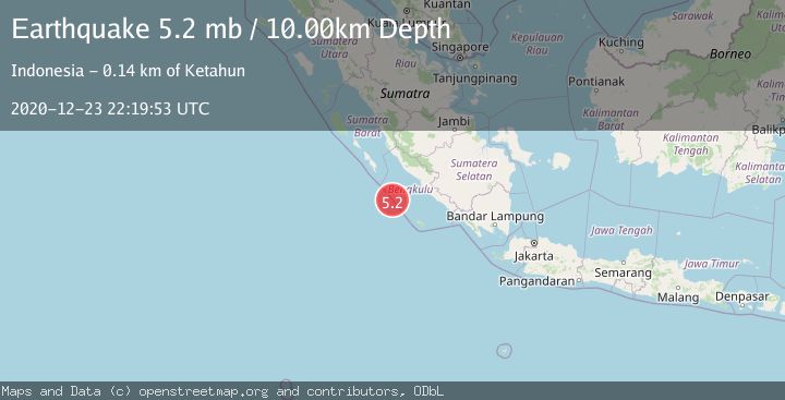 Map of SOUTHERN SUMATRA, INDONESIA