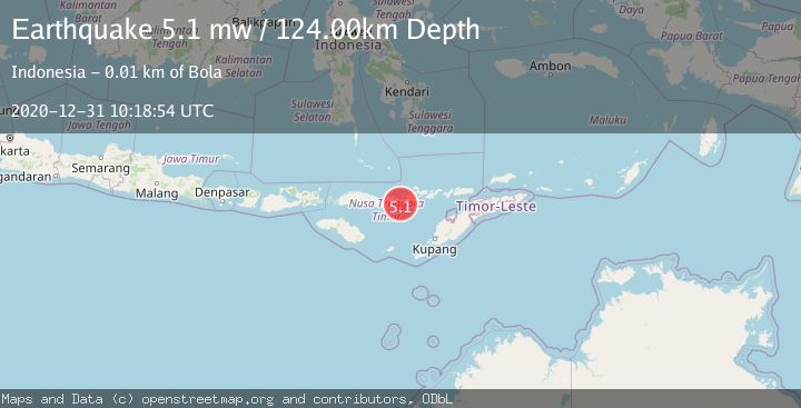 Map of FLORES REGION, INDONESIA