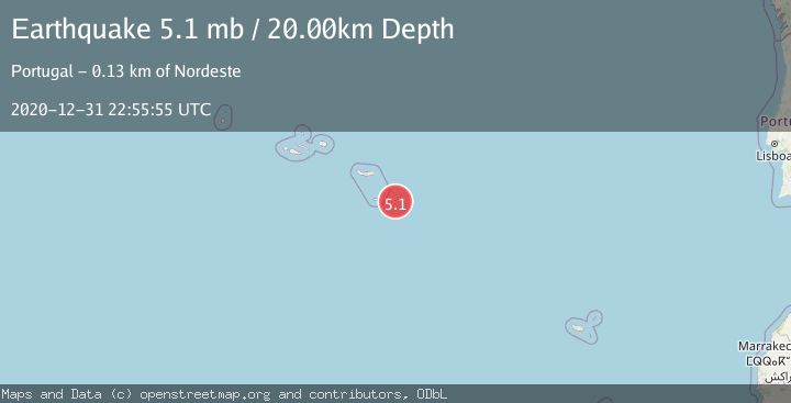 Map of AZORES ISLANDS REGION