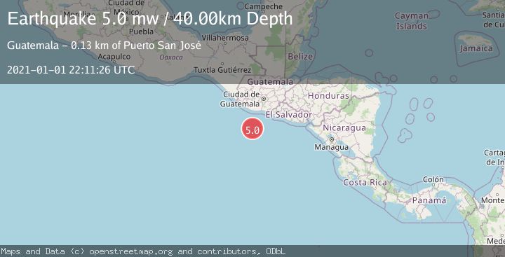 Map of OFF THE COAST OF GUATEMALA