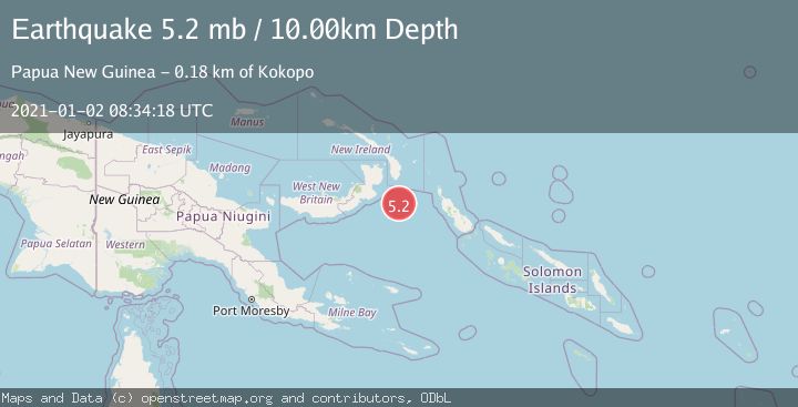 Map of NEW IRELAND REGION, P.N.G.