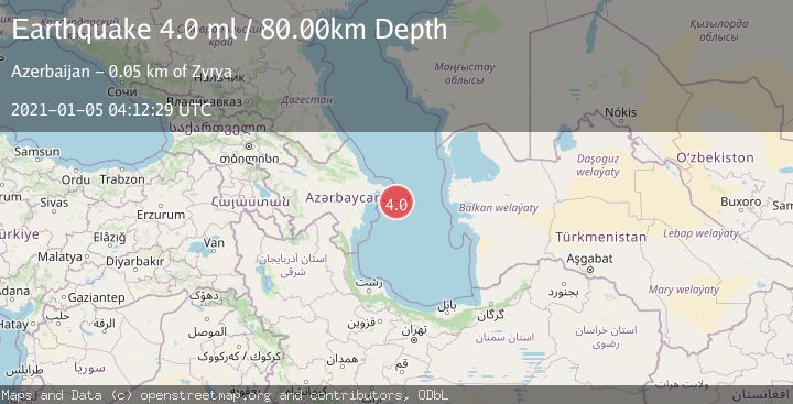 Map of CASPIAN SEA, OFFSHORE AZERBAIJAN