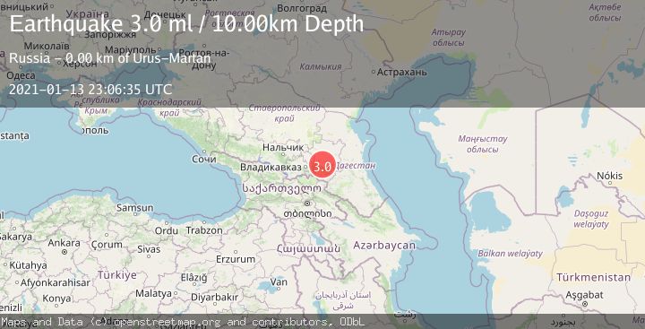 Map of CAUCASUS REGION, RUSSIA