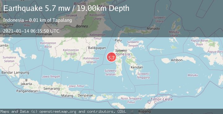 Map of SULAWESI, INDONESIA