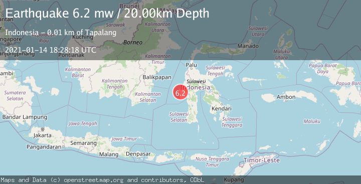 Map of SULAWESI, INDONESIA