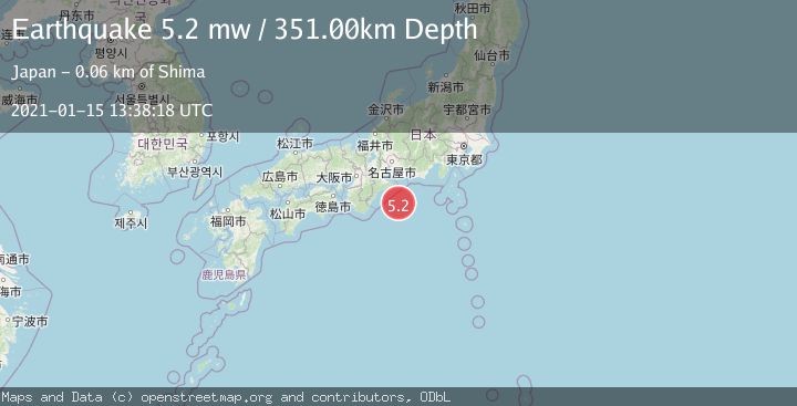 Map of NEAR S. COAST OF HONSHU, JAPAN