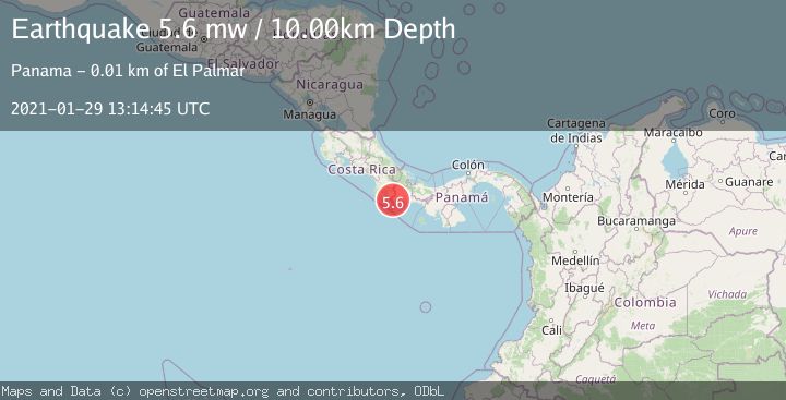 Map of PANAMA-COSTA RICA BORDER REGION