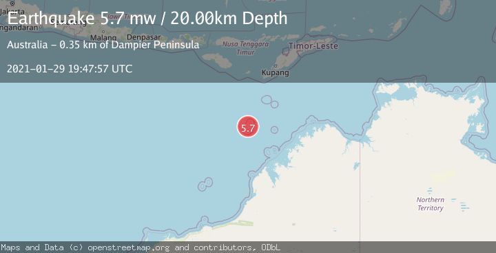 Map of NORTHWEST OF AUSTRALIA