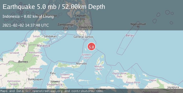 Map of KEPULAUAN TALAUD, INDONESIA