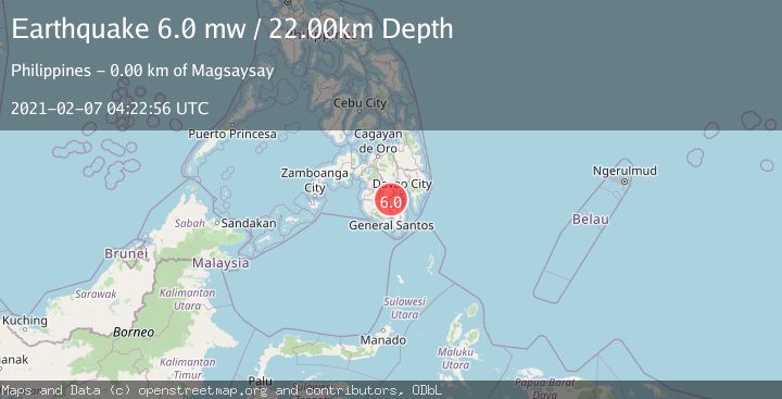 Map of MINDANAO, PHILIPPINES