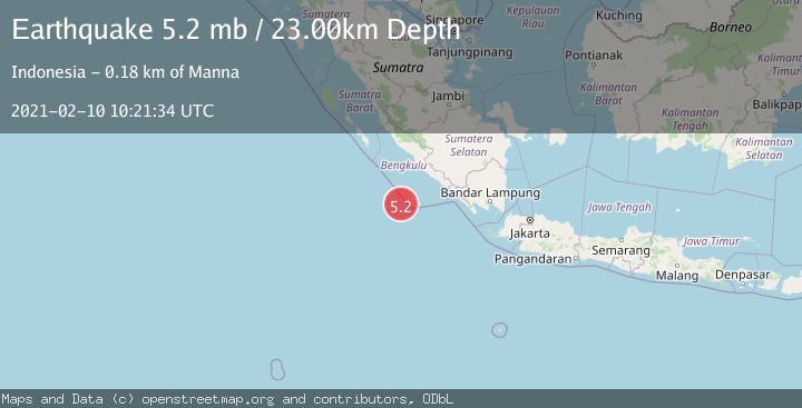 Map of SOUTHWEST OF SUMATRA, INDONESIA