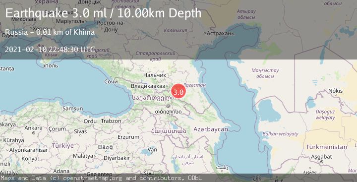 Map of CAUCASUS REGION, RUSSIA