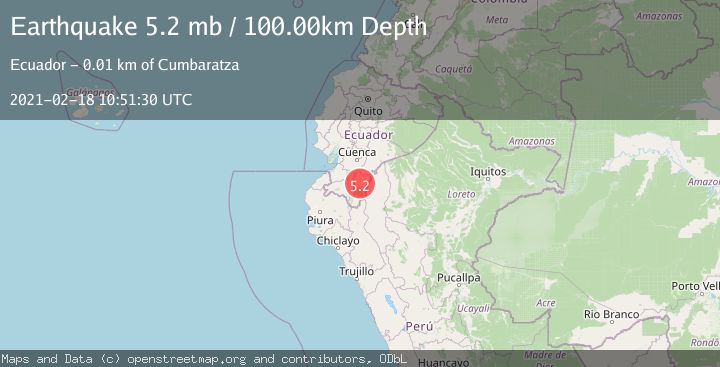 Map of PERU-ECUADOR BORDER REGION