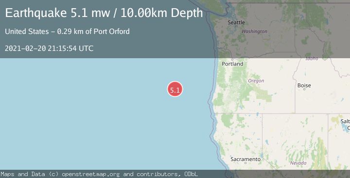 Map of OFF COAST OF OREGON