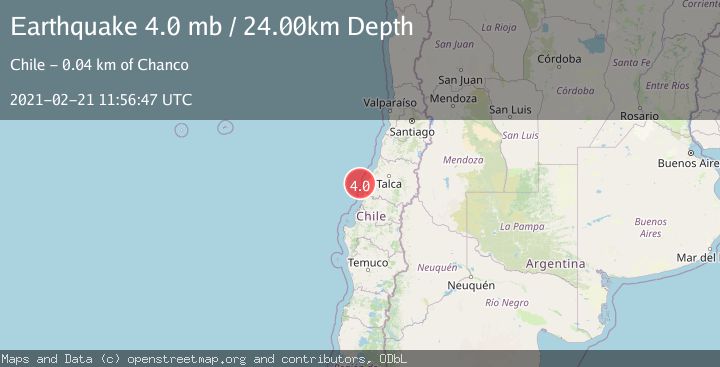 Map of OFFSHORE MAULE, CHILE