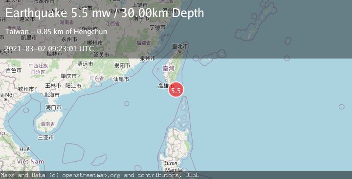 Map of TAIWAN REGION