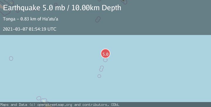 Map of KERMADEC ISLANDS REGION