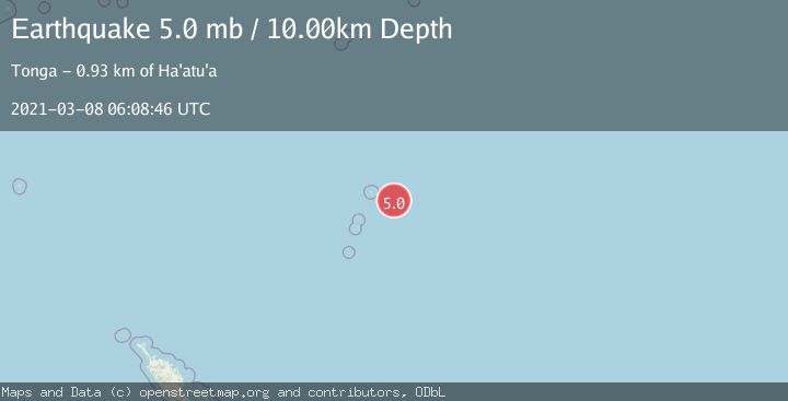 Map of KERMADEC ISLANDS, NEW ZEALAND