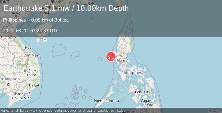 Map of LUZON, PHILIPPINES