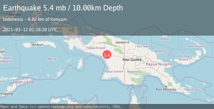 Map of PAPUA, INDONESIA