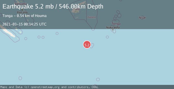 Map of SOUTH OF FIJI ISLANDS