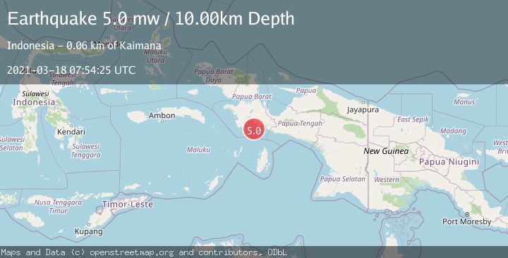Map of NEAR S COAST OF PAPUA, INDONESIA