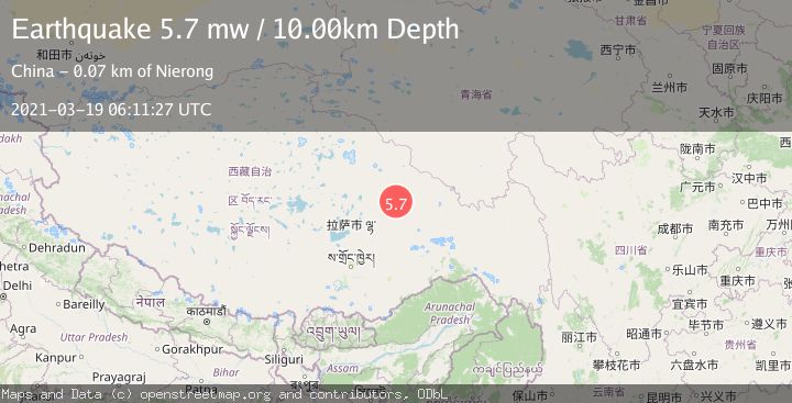 Map of EASTERN XIZANG
