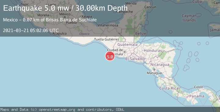 Map of OFFSHORE CHIAPAS, MEXICO