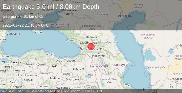 Map of GEORGIA (SAK'ART'VELO)