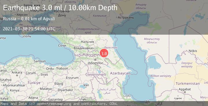 Map of CAUCASUS REGION, RUSSIA