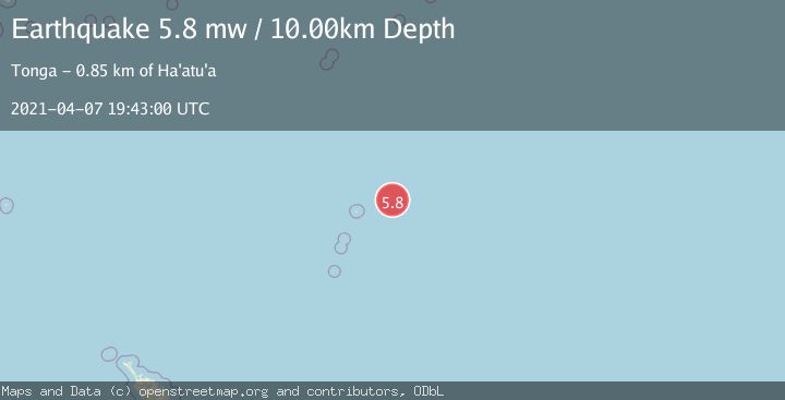 Map of KERMADEC ISLANDS REGION
