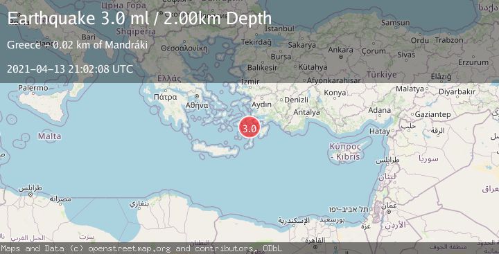 Map of DODECANESE IS.-TURKEY BORDER REG