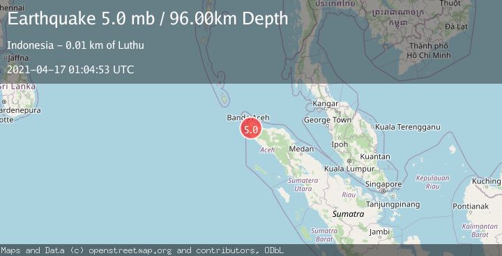 Map of NORTHERN SUMATRA, INDONESIA