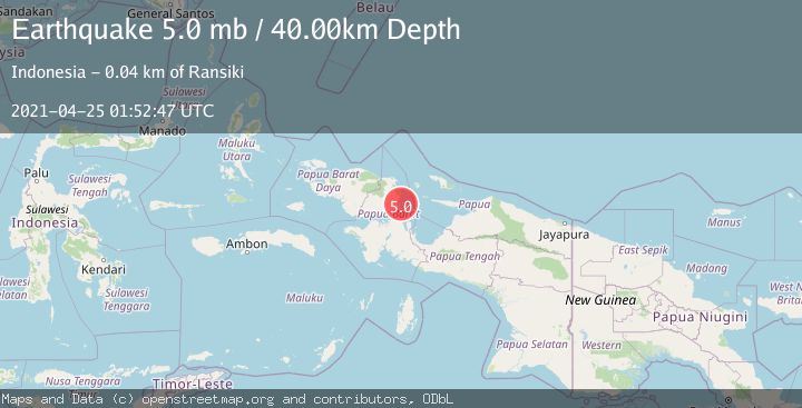 Map of NEAR N COAST OF PAPUA, INDONESIA
